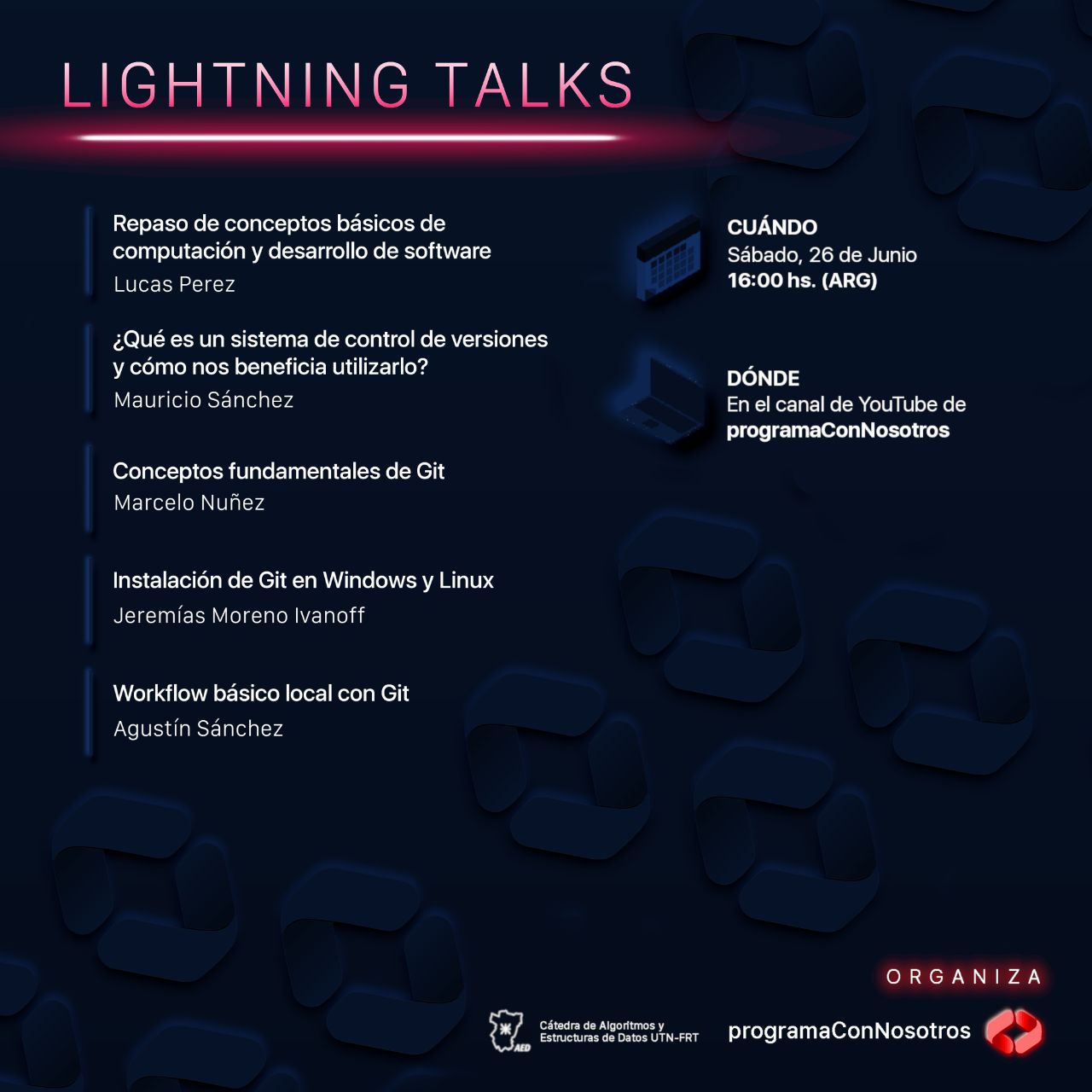 Flyer de Lightning Talks